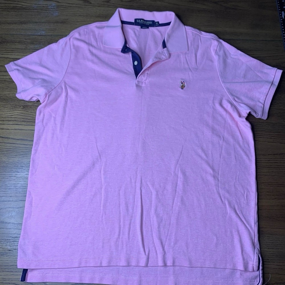 U.S. Polo Assn. Luxury Feel Pink Polo Shirt Size XL